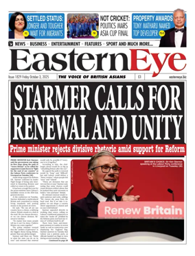 Cover of Eastern Eye (UK)