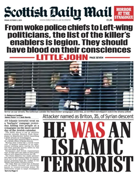 Cover of Scottish Daily Mail