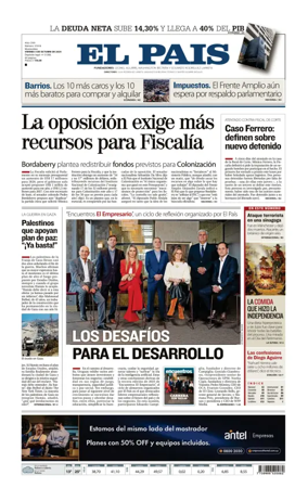 Cover of El Pais (Uruguay)