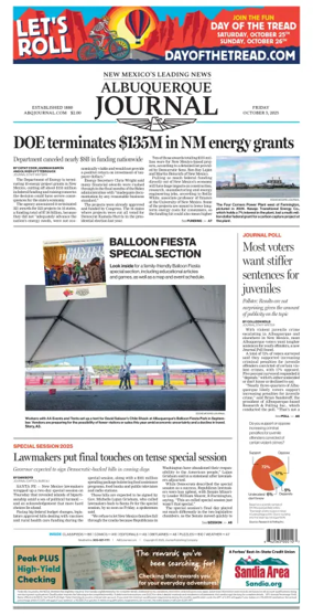 Cover of Albuquerque Journal