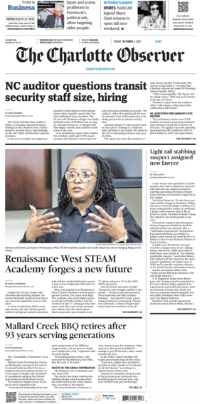 Cover of The Charlotte Observer