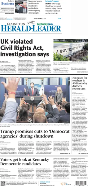 Cover of Lexington Herald-Leader