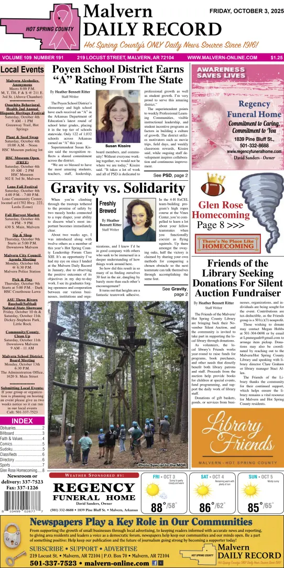 Cover of Malvern Daily Record