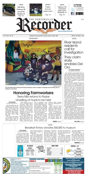 Cover of Porterville Recorder