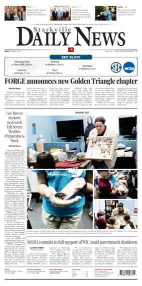Cover of Starkville Daily News