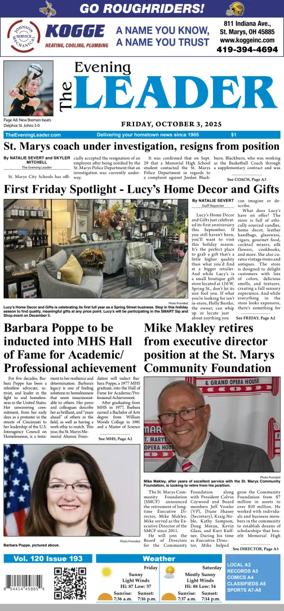 Cover of The Evening Leader