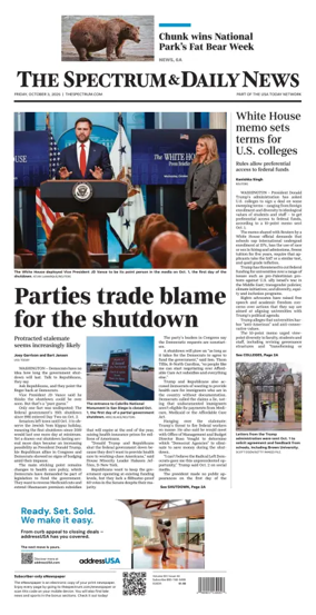 Cover of The Spectrum & Daily News