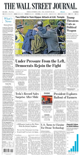 Cover of The Wall Street Journal