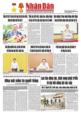 Cover of Nhan Dan newspaper