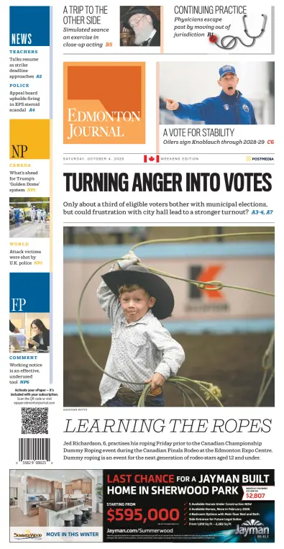 Cover of Edmonton Journal