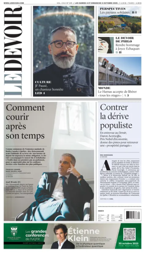 Cover of Le Devoir
