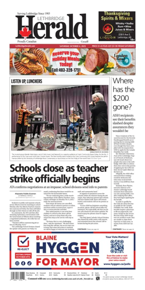 Cover of Lethbridge Herald