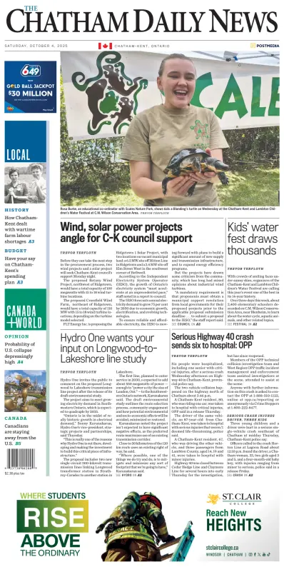 Cover of The Chatham Daily News