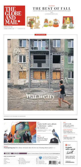 Cover of The Globe and Mail (Alberta Edition)