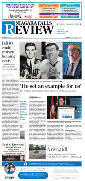 Cover of The Niagara Falls Review