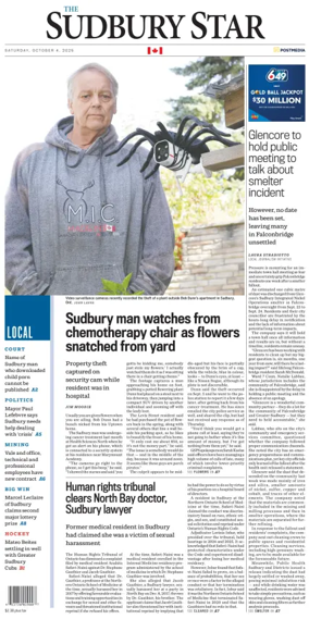 Cover of The Sudbury Star