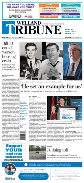 Cover of The Welland Tribune