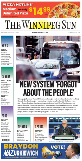 Cover of Winnipeg Sun