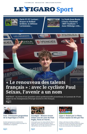 Cover of Le Figaro Sport