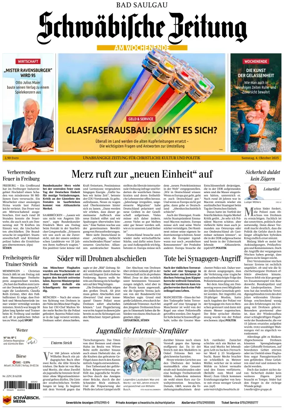 Cover of Schwaebische Zeitung (Bad Saulgau)