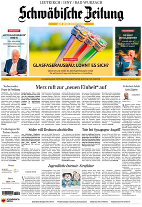 Cover of Schwaebische Zeitung (Leutkirch / Isny / Bad Wurzach)