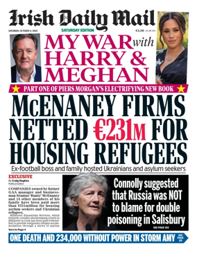 Cover of Irish Daily Mail