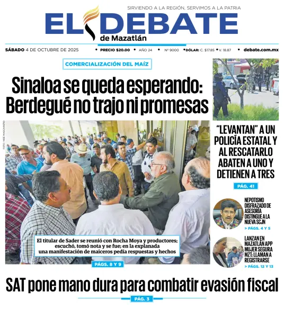 Cover of El Debate de Mazatlan