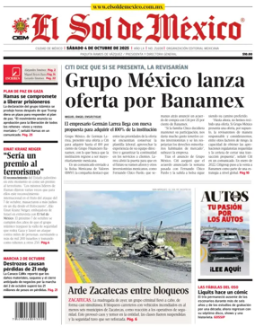 Cover of El Sol de Mexico