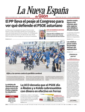Cover of La Nueva España (Gijón)