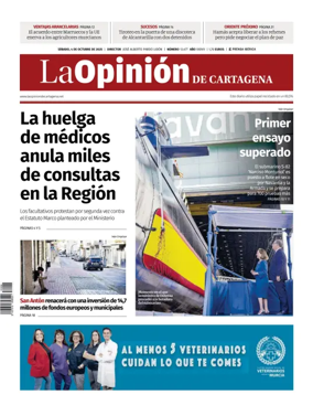 Cover of La Opinion de Murcia (Cartagena)