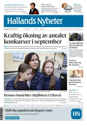 Cover of Hallands Nyheter