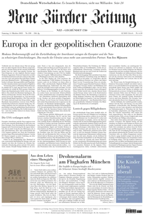 Cover of Neue Zürcher Zeitung