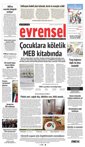 Cover of Evrensel Gazetesi