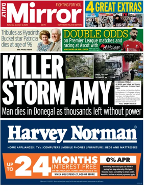 Cover of Daily Mirror (Northern Ireland)