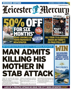 Cover of Leicester Mercury