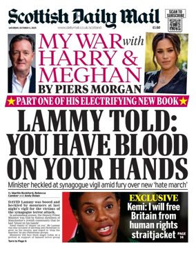 Cover of Scottish Daily Mail