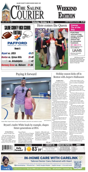 Cover of The Saline Courier Weekend