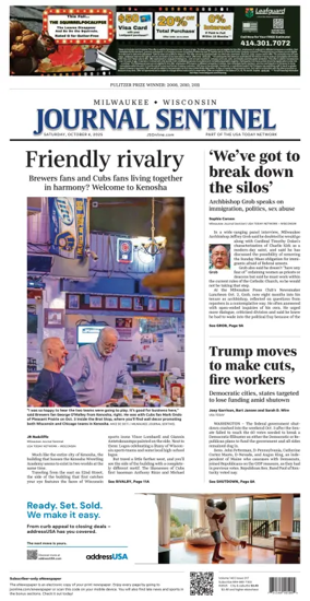 Cover of Milwaukee Journal Sentinel