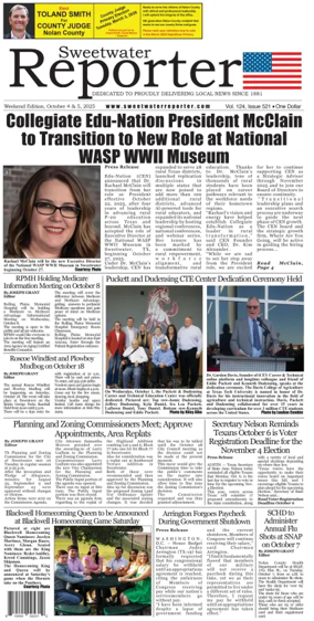 Cover of Sweetwater Reporter