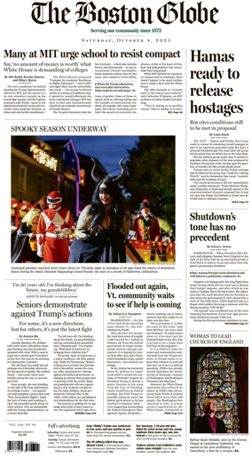 Cover of The Boston Globe