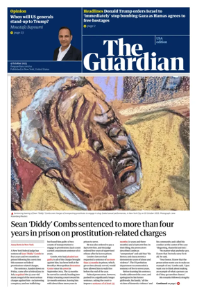 Cover of The Guardian (USA)