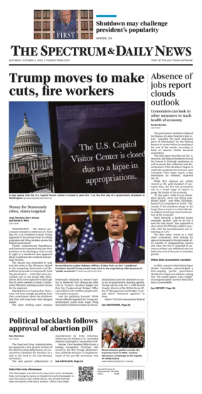 Cover of The Spectrum & Daily News