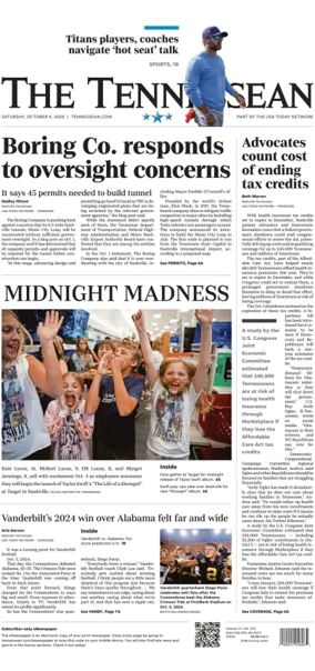 Cover of The Tennessean