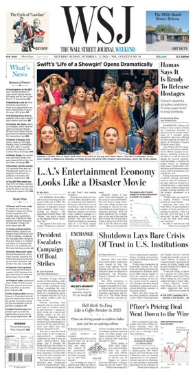 Cover of The Wall Street Journal