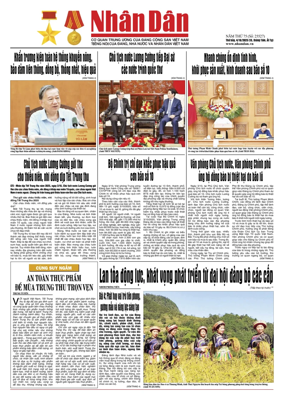 Cover of Nhan Dan newspaper