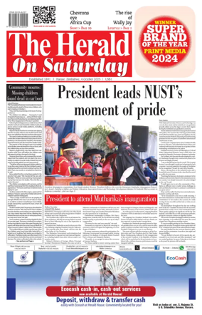 Cover of The Herald (Zimbabwe)