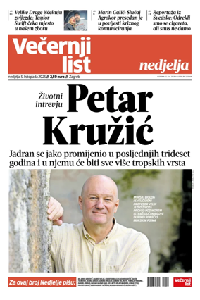 Cover of Večernji list - Zagreb