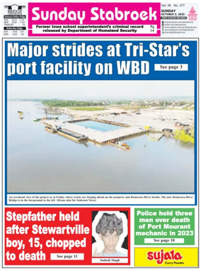Cover of Stabroek News Sunday