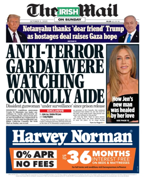 Cover of The Irish Mail on Sunday