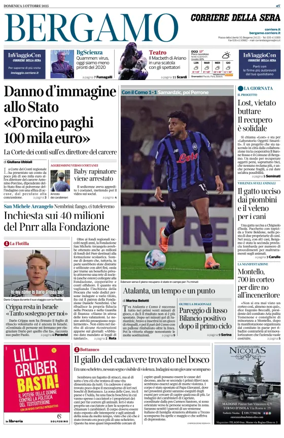 Cover of Corriere della Sera (Bergamo)